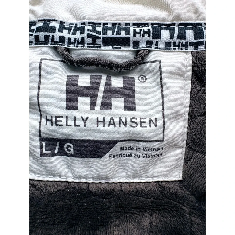 Helly Hansen Helly Tech Waterproof Ski Jacket Womens Large White Hooded Coat